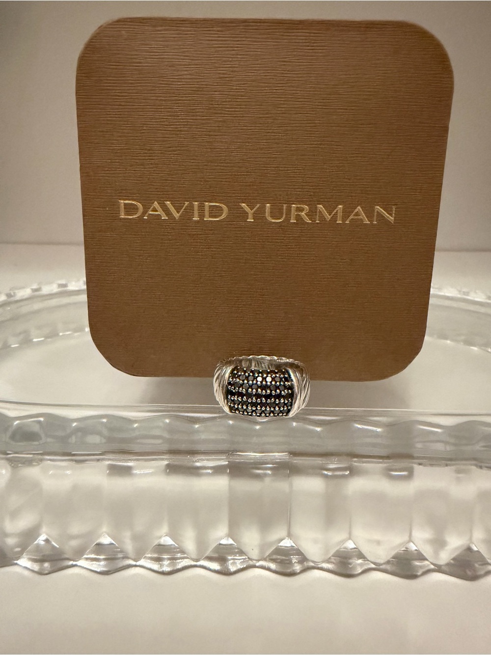 DAVID YURMAN Black Diamond Wide Metro Band